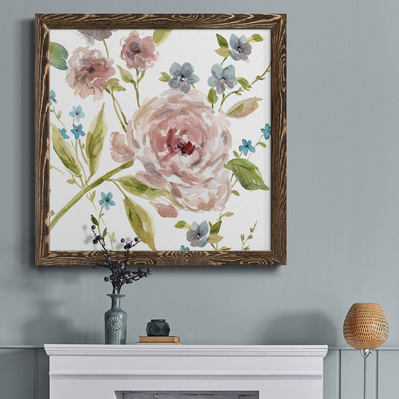Wash up Bath - Peinture sur toile encadrée, Cadre noyer, H 27,5 po x l 27,5 po x P 1,5 po