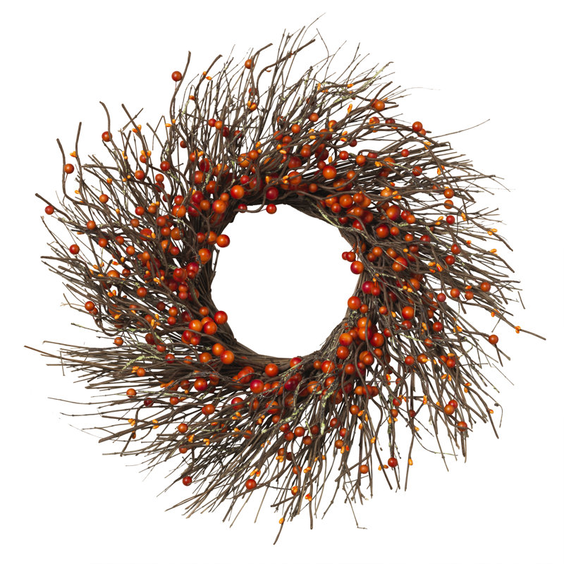 Fall Gold Dusted Berry Wreath