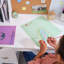 Children's Wooden Study Desk with Hutch and Chair-21595003