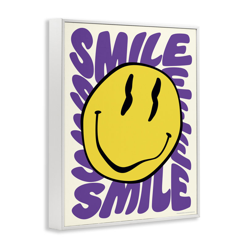 «Groovy Smile», estampe numérique par Reinders, Estampe numérique encadrée blanc bord de mer, H 20 po x l 16 po