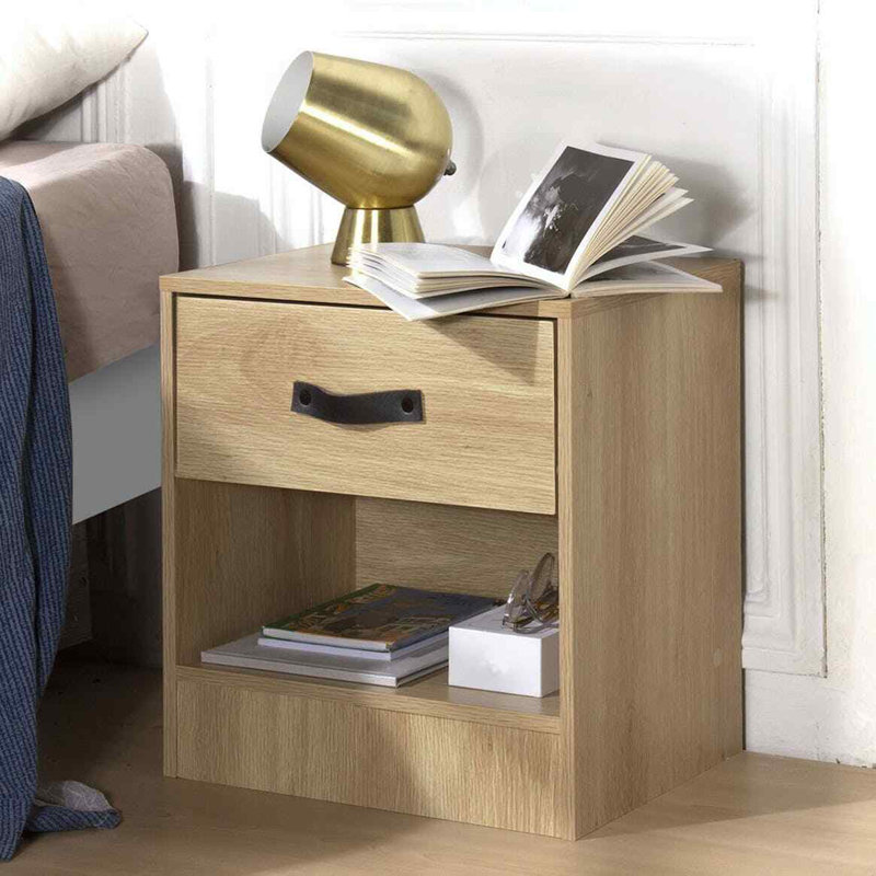Jocely 39cm W Solid + Manufactured Wood Bedside Table