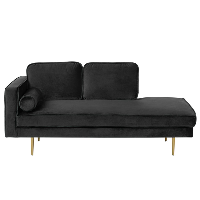 Astra Velvet Chaise Lounge, Left-Arm Chaise