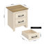 Limestone 2 Drawer Bedside Table-1702841899