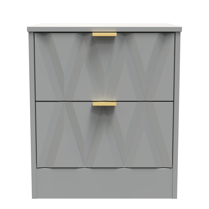 Las Vegas 45 cm W Bedside Table, Dusk Grey