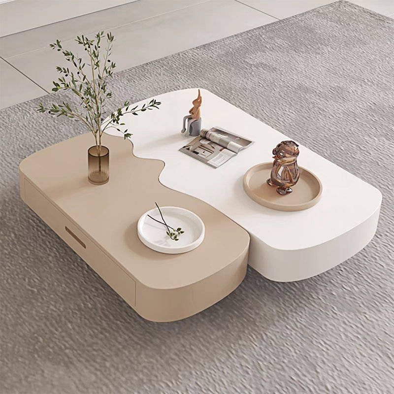 Simple modern net cream style coffee table