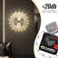 Horloge murale 23 po x 23 po en forme de feuille de métal, horloge décorative à thème floral élégant, horloge murale moderne de forme irrégulière pour le salon