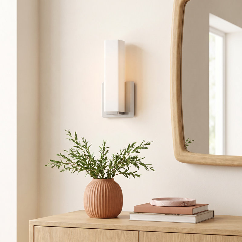 Erby Dimmable LED Wall Sconce, Brushed Nickel, 3000K, 11" H x 5" W x 3" D