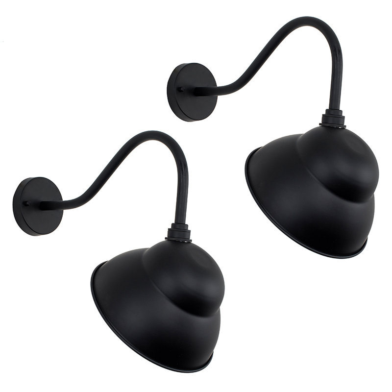 Direen Outdoor Barn Light, Black, No