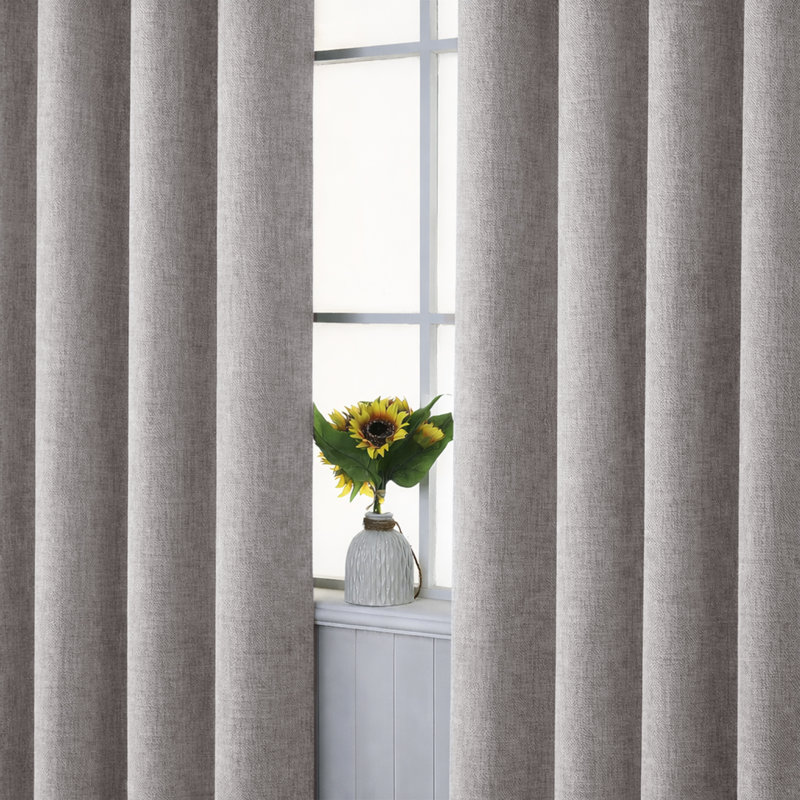 Aspire Homeware Linen 100% Blackout Curtain Pair for Hotel Style Bedroom Comfort, Mocha, 168cm Width x 183cm Drop