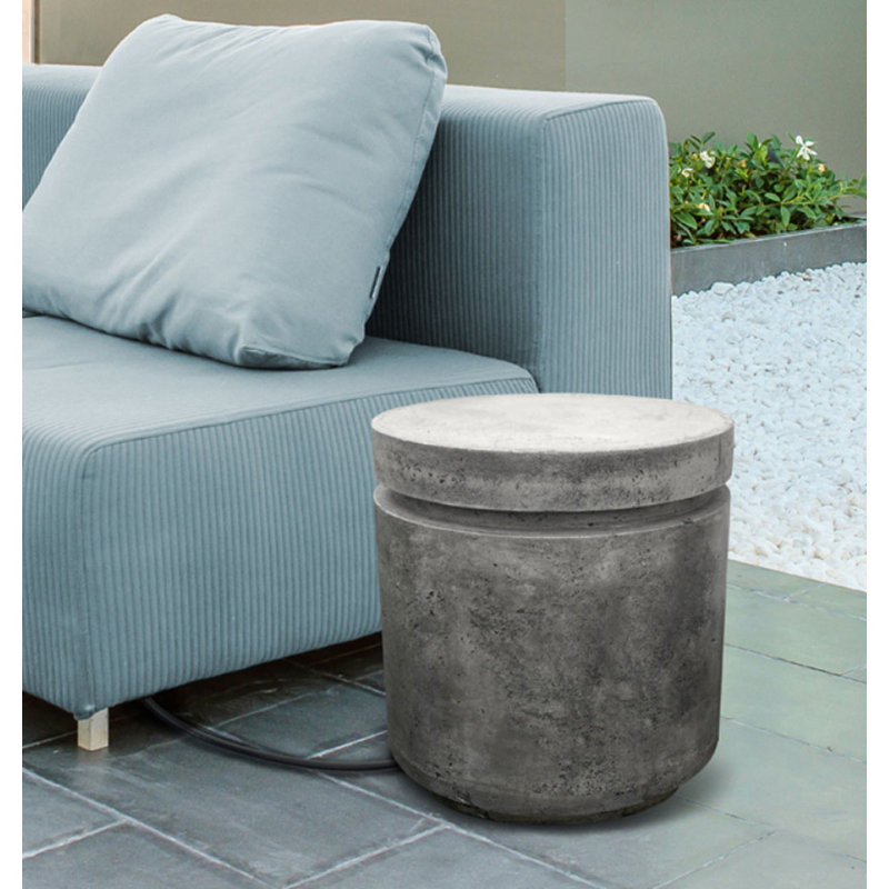 Gray Concrete Cylinder Propane Tank Enclosure