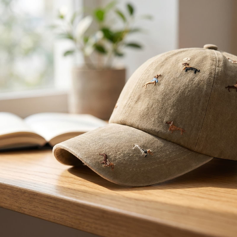 a hat Washed Soft-top Baseball Cap, D