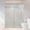 Portes de douche en verre coulissantes sans cadre l 66 po x H 80 po