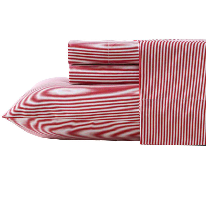 Ensemble de draps en percale de coton 200 fils Bradford, Ensemble de draps pour lit simple avec 1 taie d'or
