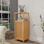 Armoire de rangement en bambou avec portes et tablettes magnétiques