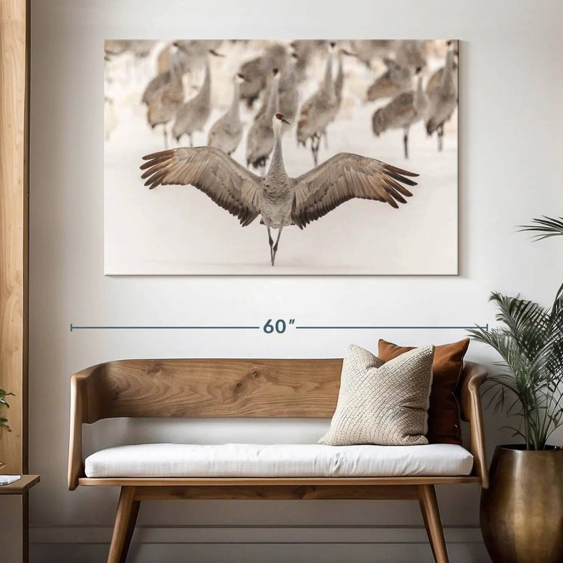 Crane King, 34" H x 51" W