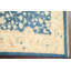 Tapis bleu en laine noué à la main de conception unique 2 pi 11 po x 4 pi 11 po Peshawar Chobi