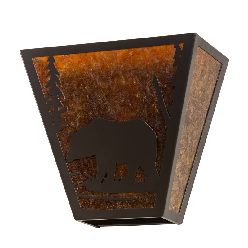Rustic Lodge Flush Mounted Sconce