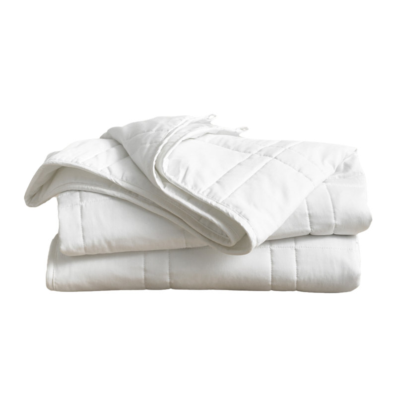 Couverture lestée en coton Baloo Living, Grand lit, Blanc