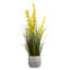 Herbes artificielles mixtes 36 pouces et fleurs d'orchidées en pot noir-569225688
