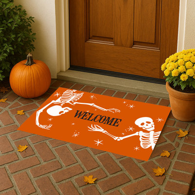 Tapis de porte d'extérieur Skeleton Welcome