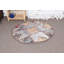 Tapis turcs, petit tapis de 3,4 pi x 3,3 pi, tapis antique bleu, tapis antique, tapis rétro, tapis de cuisine