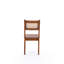 2 pièces de chaises de cuisine en bandes tissées en cuir - similicuir à double couture 18 po K / j, bois massif stable, chaise à l'allure moderne, côté salon contemporain