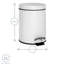 Harbour Housewares - Round Bathroom Pedal Bins-110812140