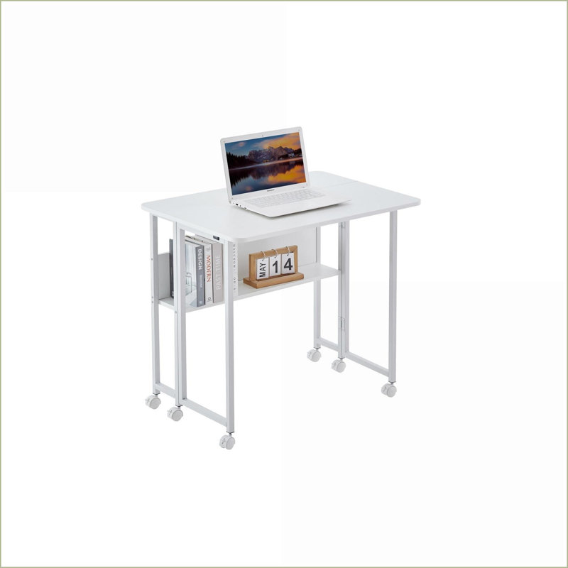 Table basse pliante blanche peu encombrante pour les petits bureaux à domicile / bureau, robuste et amp; Multi-usage
