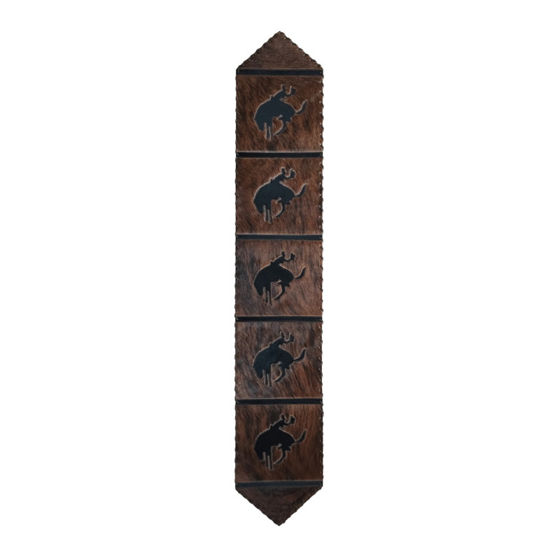 Chemin de table Light Bucking Bronco, L 96 po x P 12 po, Noir / brun
