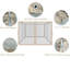 10 po x 10 pi, filet de jardin à 4 côtés, beige avec fermetures à glissière, l 116,5 po, P, 81,1 po, attaché facilement par des anneaux à pression et deux sangles de fixation sécurisées aux filets de patio des coins, centre en maille à côtés, taille X,