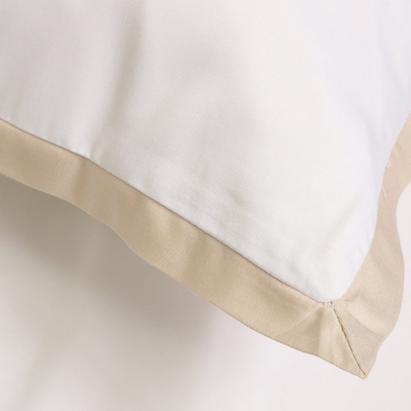 Langston Duvet Cover, King Duvet Cover + 2 King Shams, White/Sand