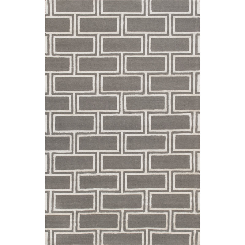 Hand Tufted Viscose Geometric Indoor Rug
