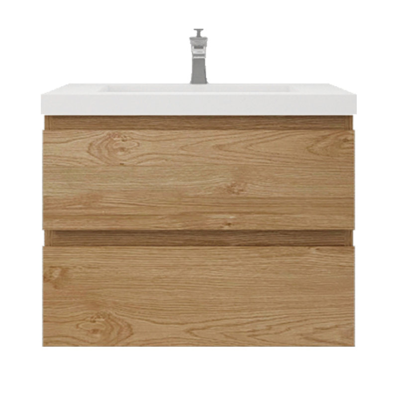 Cavaliere Single Bathroom Vanity with Acrylic Top, New England Oak