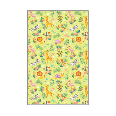 Floral Flatweave Polyester Rug
