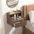 Floating Nightstand With Decorative Embossed Pattern-1257718116
