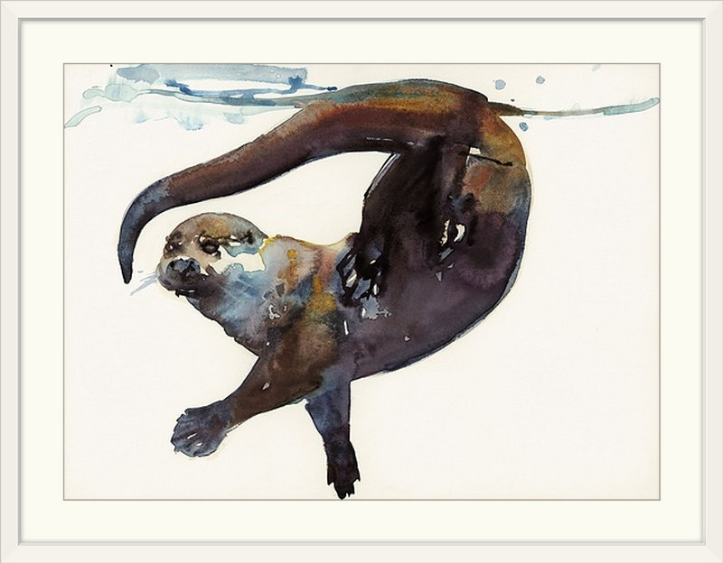 « ii-'talisker » (w/c on paper)» par mark adlington, impression Otter Study, H 22 po x l 30 po x P 1,5 po, Toile