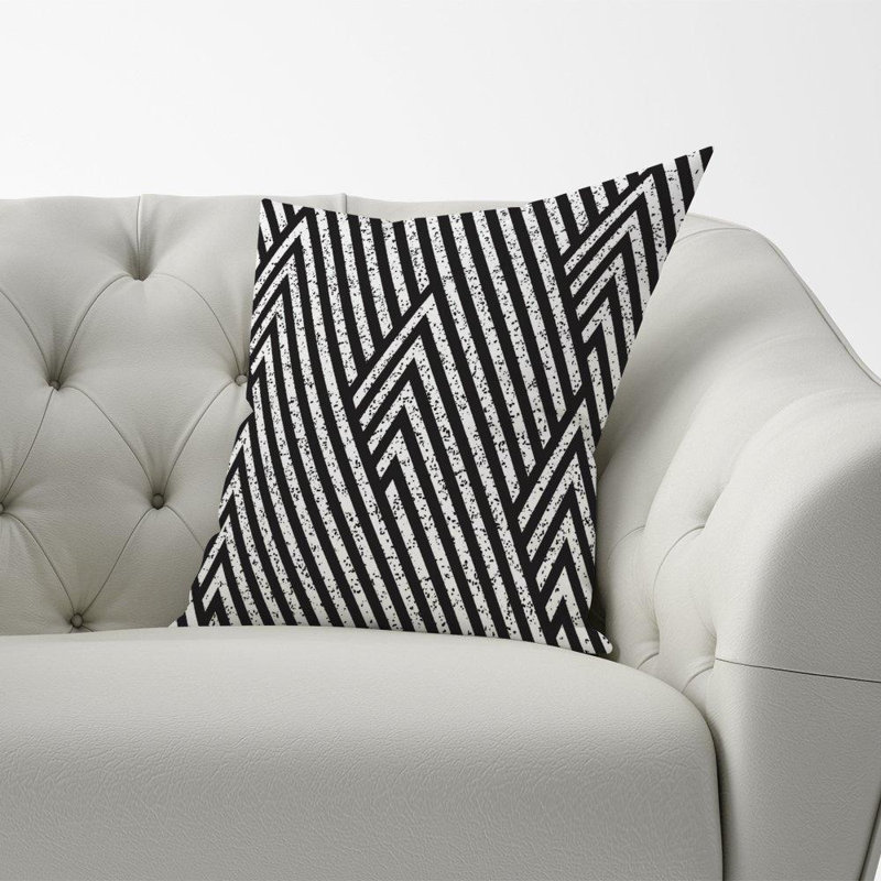 Cuthbert Oblique Grunge Chevron Square Throw Cushion
