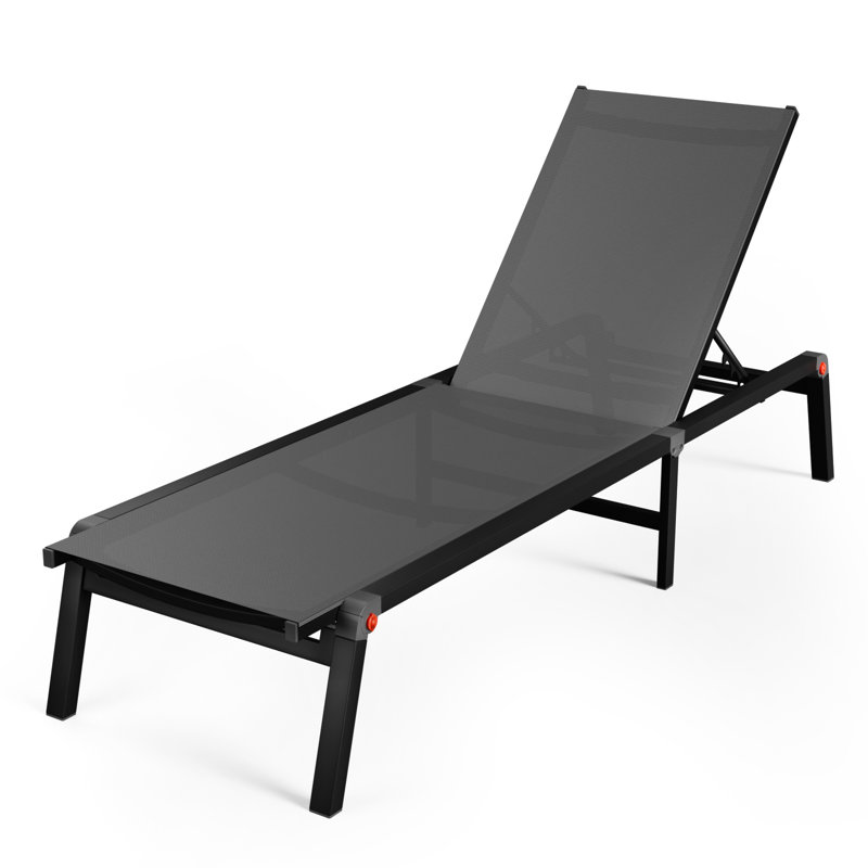 Aluminum Folding Outdoor Recliner, Adjustable Beach Lounge Chairs, Lightweight Portable Design for Patio, Camping, or Poolside Relaxation