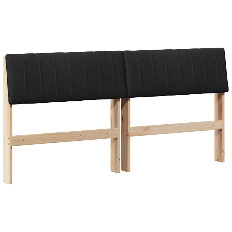 Solid Wood Headboard, Queen, Brown, Black