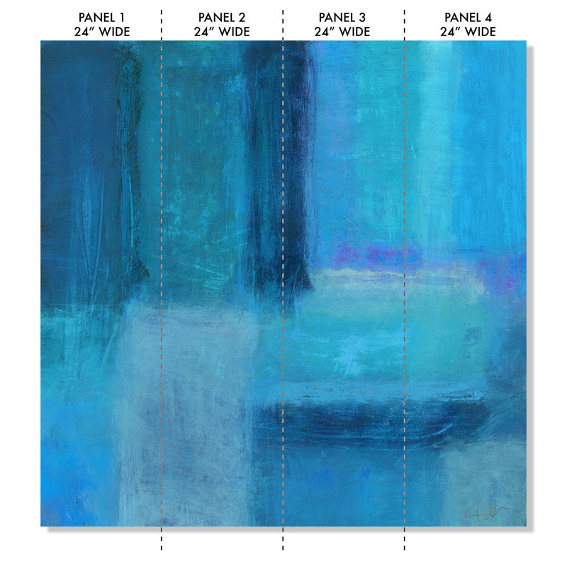 Whispers of Teal and Blue Wall Mural