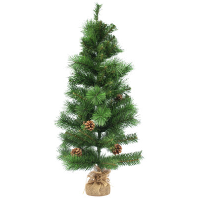 39'' Faux Pine Tree in Fabric Pot