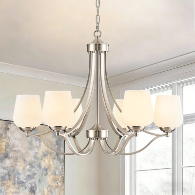 Lustre classique / traditionnel à 6 lumières à intensité variable