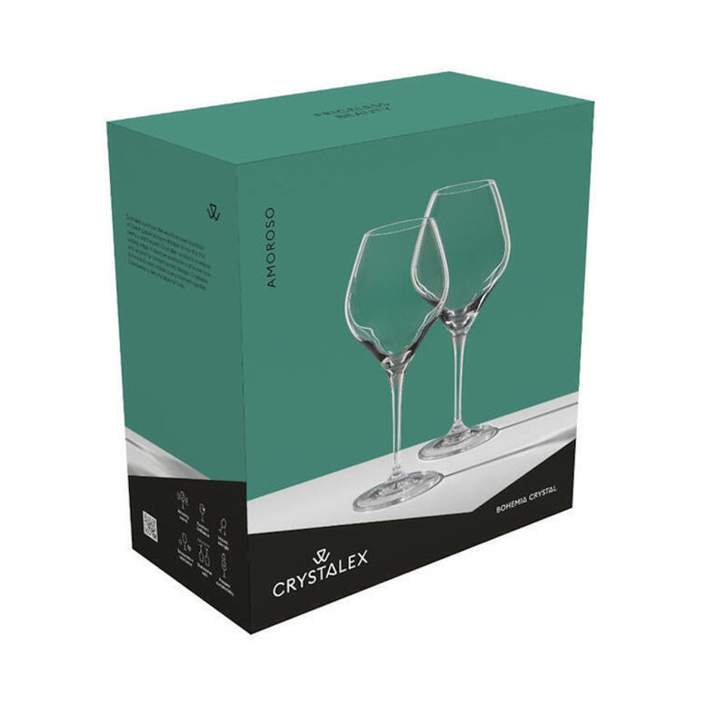 Amoroso Crystal White Wine Glasses 350ml - Set of 2