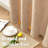 Linen blend Semi Sheer Curtains Rod Pocket Back Tab solid color Drapes（set of 2）-525499898-525499841