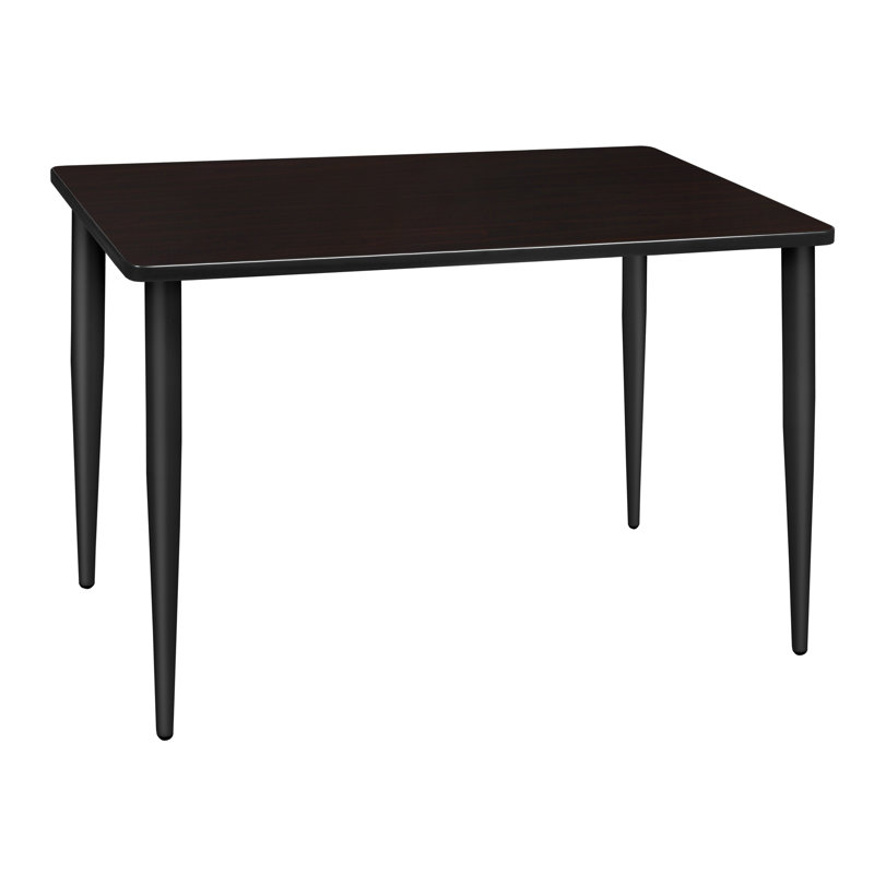 Plateau de table de formation Kahlo, pieds fuselés, H 29 po x L 42 po x l 24 po, Noir, Cerise