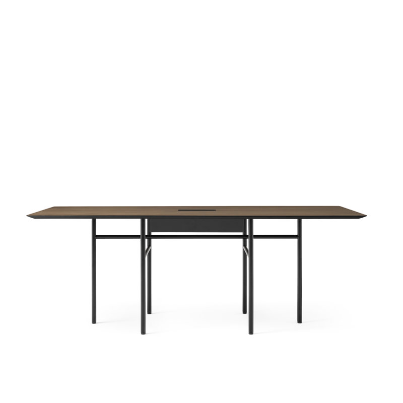Snaregade Dining Table, Dark Stained Oak, Black