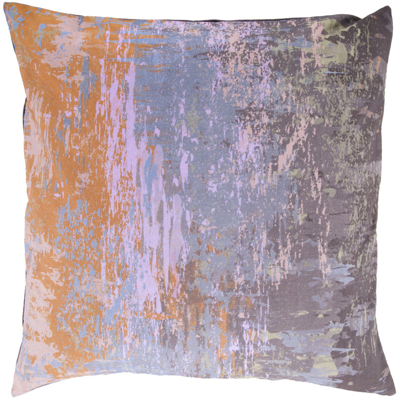 Serenade Cotton Pillow Cover, 20" H x 20" W, Brown\Gray