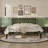 Rustic Acacia & Rubberwood Platform Bed Frame With Diamond Lattice Headboard, No Box Spring Required