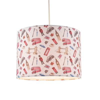 18cm H Fabric Novelty Lamp Shade ( No Direct Attachment Method ) in Red