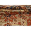 Tapis indien en laine orange à motif géométrique traditionnel 9 x 12